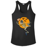 American Football Skeleton Halloween Ladies PosiCharge Competitor Racerback Tank