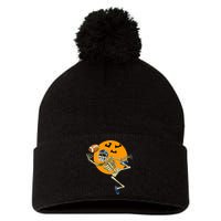 American Football Skeleton Halloween Pom Pom 12in Knit Beanie