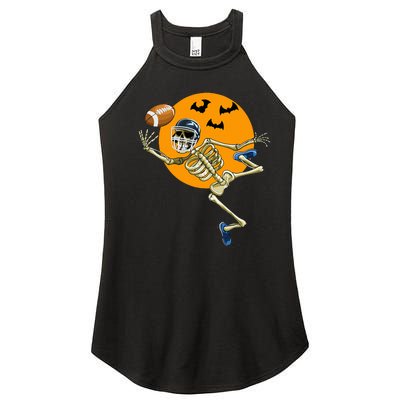 American Football Skeleton Halloween Women’s Perfect Tri Rocker Tank