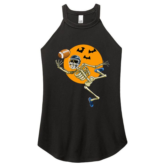 American Football Skeleton Halloween Women’s Perfect Tri Rocker Tank