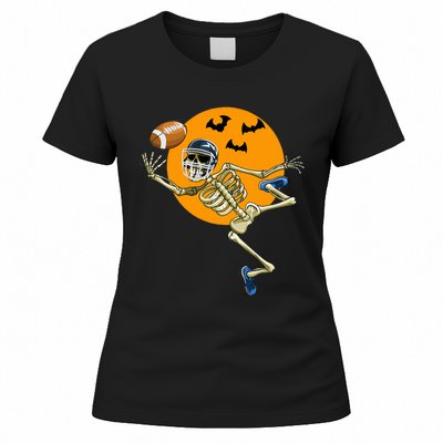 American Football Skeleton Halloween Women's T-Shirt