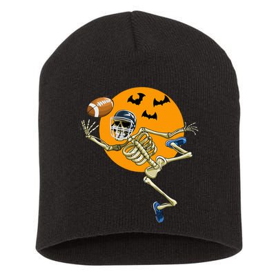 American Football Skeleton Halloween Short Acrylic Beanie