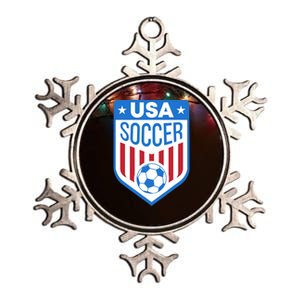 Awesome Football Soccer Lovers USA Soccer Metallic Star Ornament