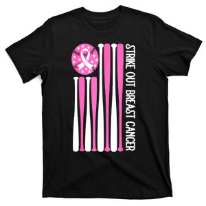 American Flag Strike Out Breast Cancer Baseball Lover Pin.K Gift T-Shirt