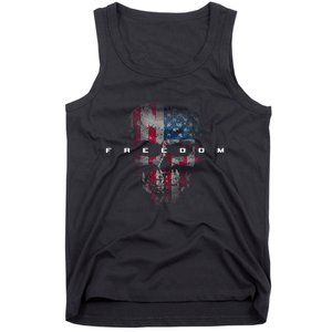 American Flag Skull Tank Top