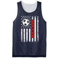 American Flag Soccer Player USA Patriotic Vintage Soccer Mesh Reversible Basketball Jersey Tank