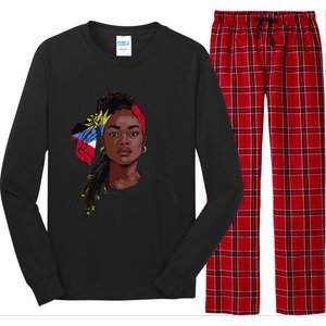 Antiguan Flag Souvenirs Products Uniform For Women Antigua Long Sleeve Pajama Set