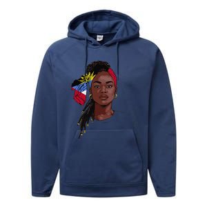 Antiguan Flag Souvenirs Products Uniform For Women Antigua Performance Fleece Hoodie