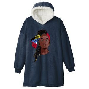 Antiguan Flag Souvenirs Products Uniform For Women Antigua Hooded Wearable Blanket