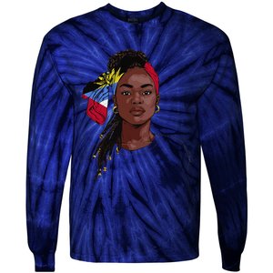 Antiguan Flag Souvenirs Products Uniform For Women Antigua Tie-Dye Long Sleeve Shirt