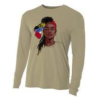 Antiguan Flag Souvenirs Products Uniform For Women Antigua Cooling Performance Long Sleeve Crew