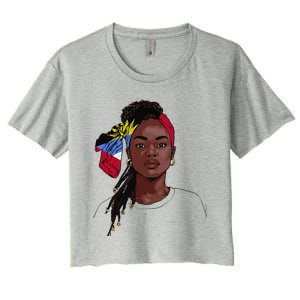 Antiguan Flag Souvenirs Products Uniform For Women Antigua Women's Crop Top Tee