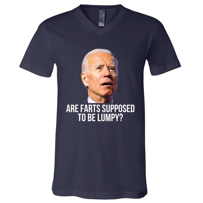 Are Farts Supposed To Be Lumpy ? Who Shit My Pants V-Neck T-Shirt