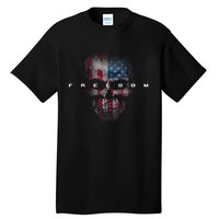 American Flag Skull Tall T-Shirt