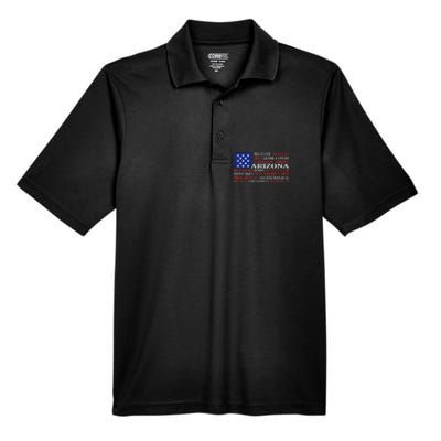 Arizona Flag Showing Some The StateS Best Features Men's Origin Performance Piqué Polo