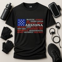 Arizona Flag Showing Some The StateS Best Features Performance Shirt