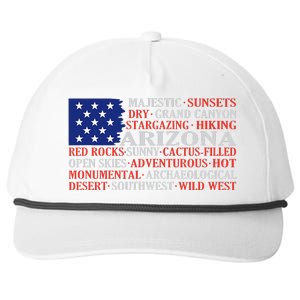 Arizona Flag Showing Some The StateS Best Features Snapback Five-Panel Rope Hat