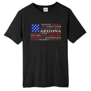 Arizona Flag Showing Some The StateS Best Features Tall Fusion ChromaSoft Performance T-Shirt