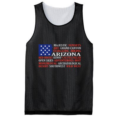 Arizona Flag Showing Some The StateS Best Features Mesh Reversible Basketball Jersey Tank