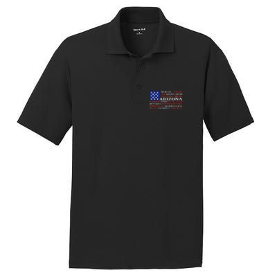 Arizona Flag Showing Some The StateS Best Features PosiCharge RacerMesh Polo