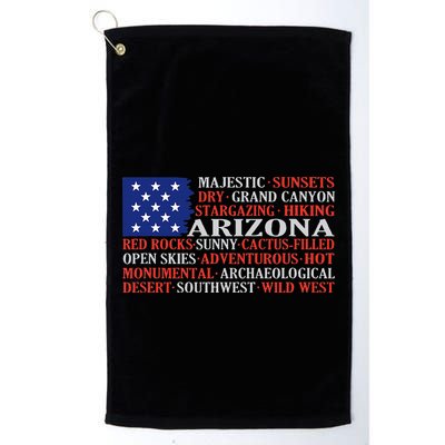 Arizona Flag Showing Some The StateS Best Features Golf Towel