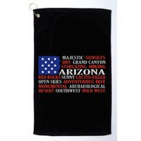 Arizona Flag Showing Some The StateS Best Features Golf Towel