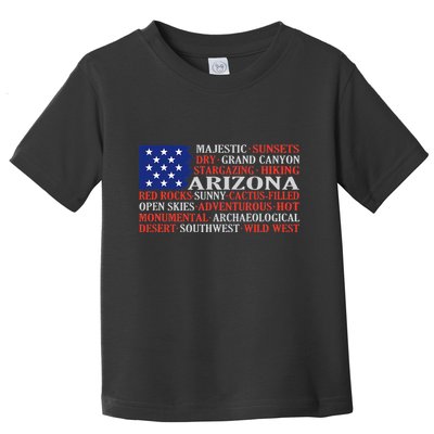 Arizona Flag Showing Some The StateS Best Features Toddler T-Shirt