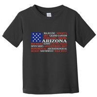Arizona Flag Showing Some The StateS Best Features Toddler T-Shirt