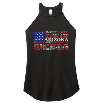 Arizona Flag Showing Some The StateS Best Features Women's Perfect Tri Rocker Tank