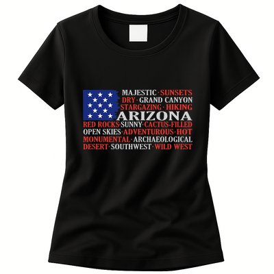 Arizona Flag Showing Some The StateS Best Features Womens T-Shirt