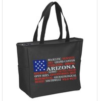 Arizona Flag Showing Some The StateS Best Features Zip Tote Bag