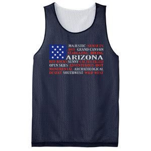 Arizona Flag Showing Some The StateS Best Features Mesh Reversible Basketball Jersey Tank