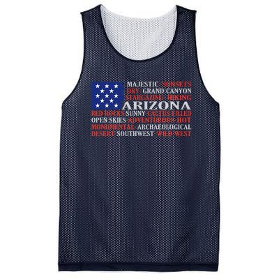 Arizona Flag Showing Some The StateS Best Features Mesh Reversible Basketball Jersey Tank