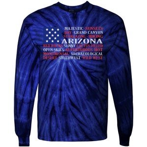 Arizona Flag Showing Some The StateS Best Features Tie-Dye Long Sleeve Shirt