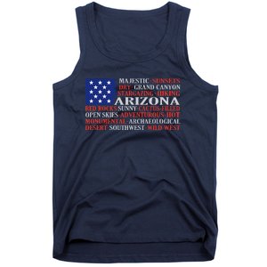 Arizona Flag Showing Some The StateS Best Features Tank Top