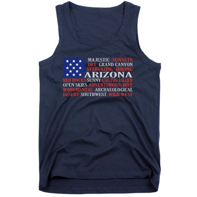 Arizona Flag Showing Some The StateS Best Features Tank Top