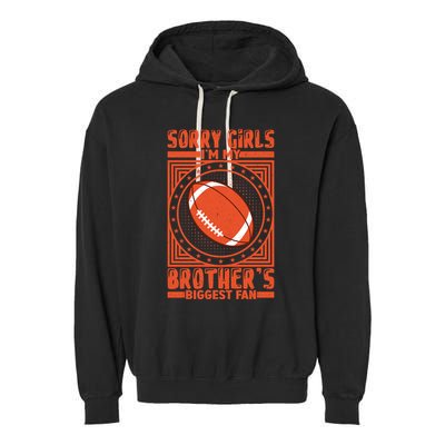 American Football Sibling Support Graphic Garment-Dyed Fleece Hoodie