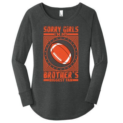 American Football Sibling Support Graphic Women's Perfect Tri Tunic Long Sleeve Shirt