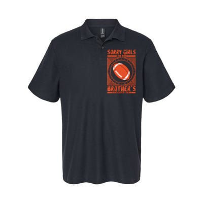 American Football Sibling Support Graphic Softstyle Adult Sport Polo