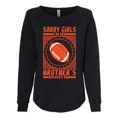 American Football Sibling Support Graphic Womens California Wash Sweatshirt