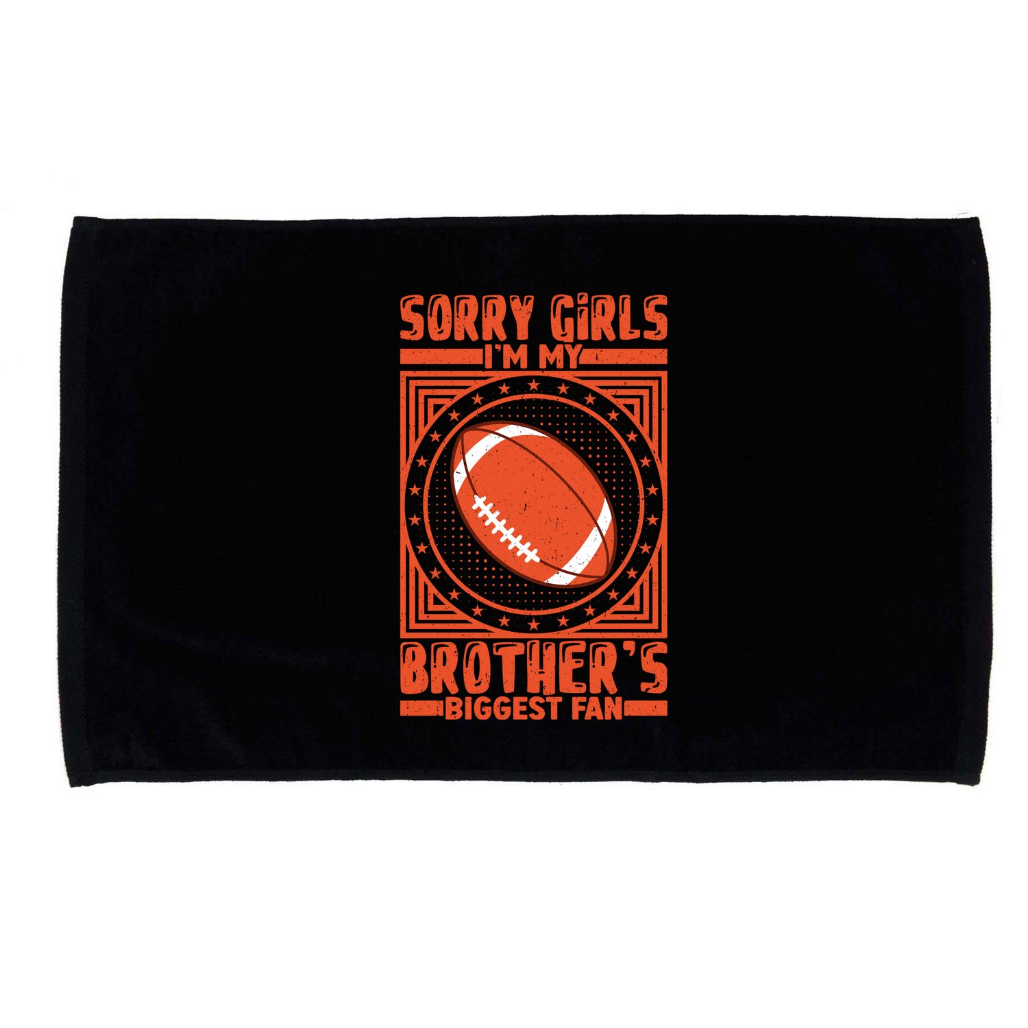 American Football Sibling Support Graphic Microfiber Hand Towel
