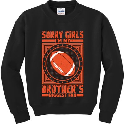 American Football Sibling Support Graphic Kids Sweatshirt