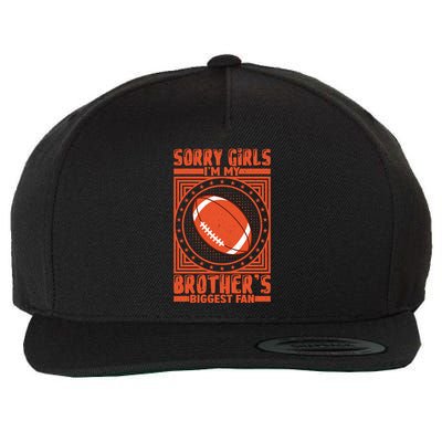 American Football Sibling Support Graphic Wool Snapback Cap