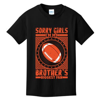 American Football Sibling Support Graphic Kids T-Shirt