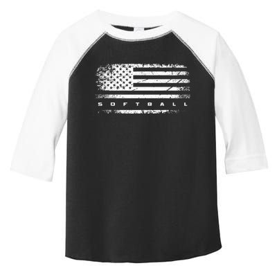 American Flag Softball Apparel Softball Toddler Fine Jersey T-Shirt