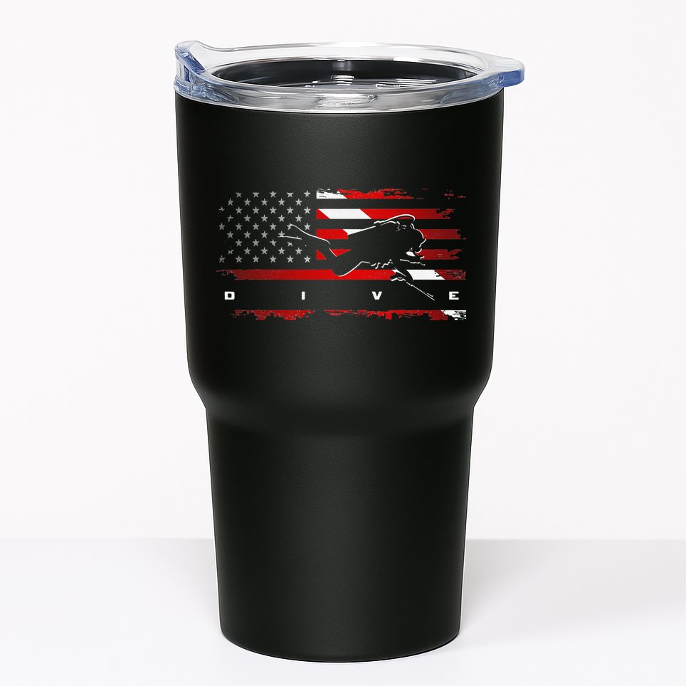 American Flag Scuba Diving Apparel Scuba Diving Tumbler