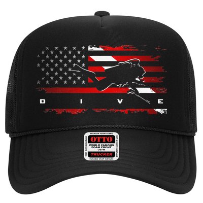 American Flag Scuba Diving Apparel Scuba Diving Trucker Hat