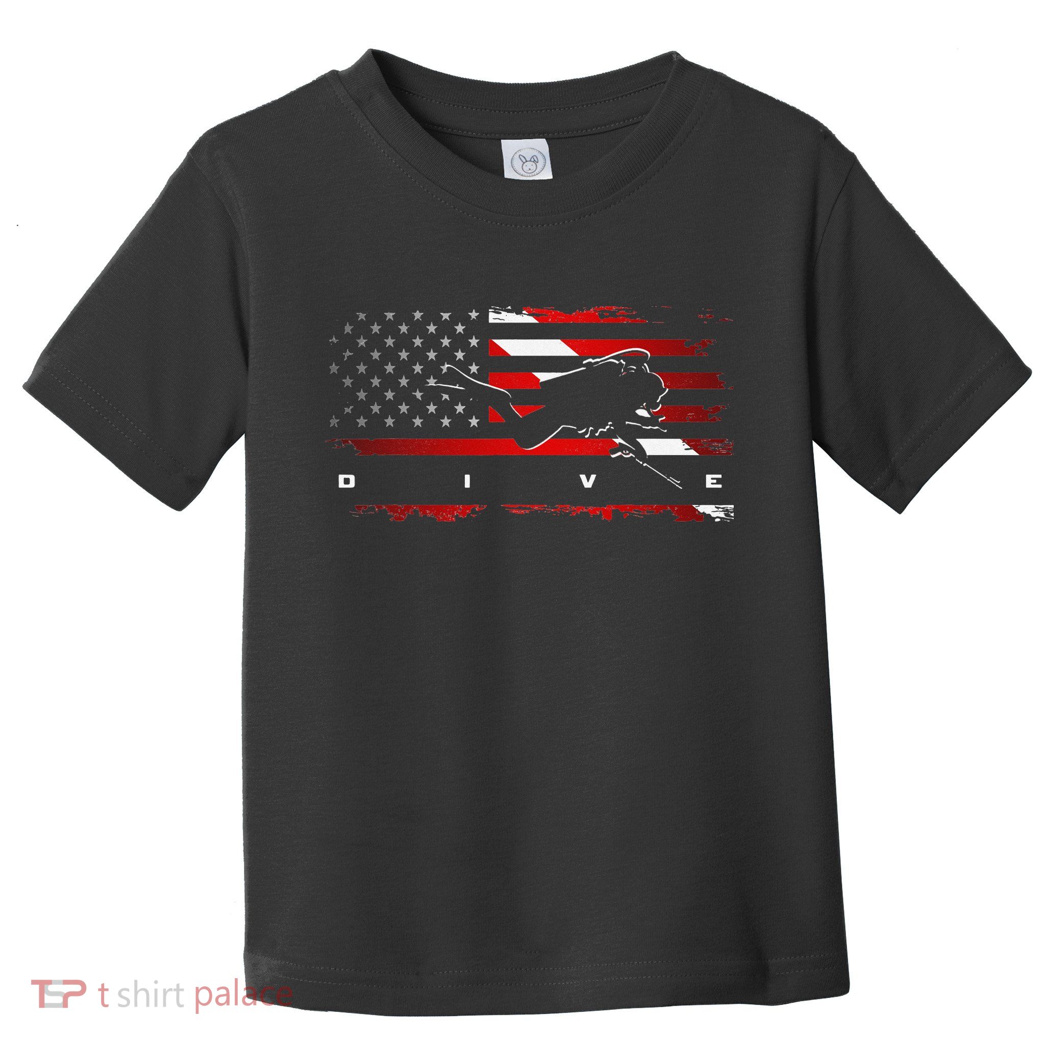 American Flag Scuba Diving Apparel Scuba Diving Toddler T-Shirt