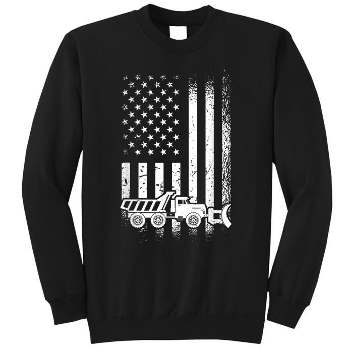 American Flag Snow Plow Driver, Snow Plowing Sweatshirt