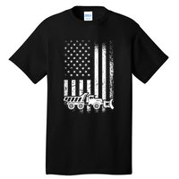 American Flag Snow Plow Driver, Snow Plowing Tall T-Shirt